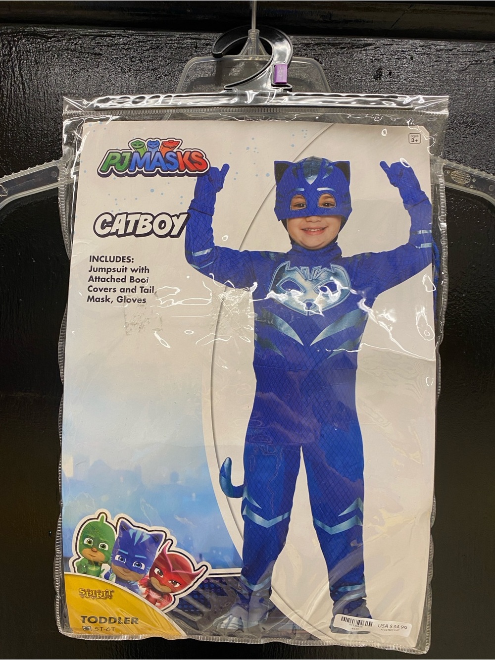 Spirit Halloween PJ Masks Catboy Costume / Size 5-6T / NIB
